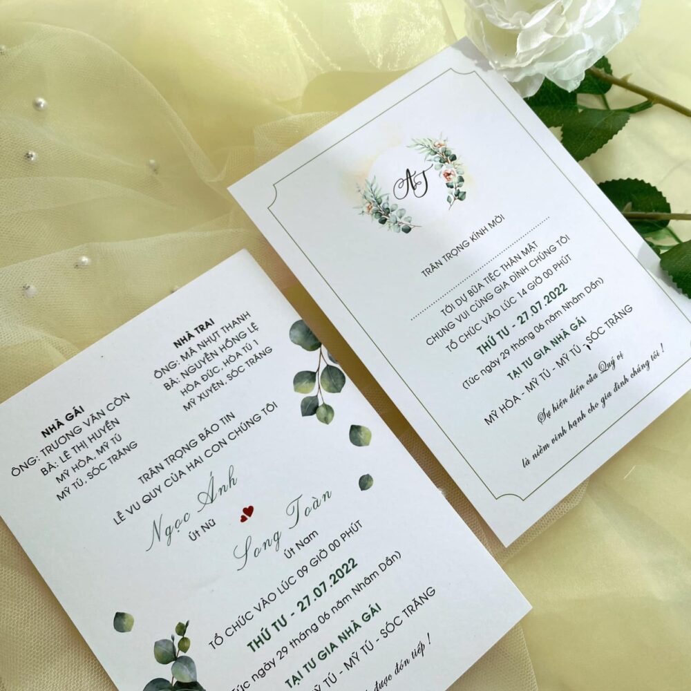 Thiệp Cưới Thiết Kế Phong Bì - TK16