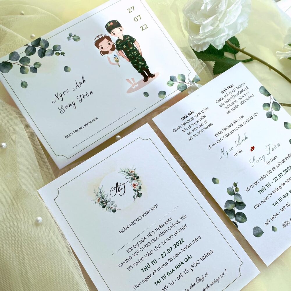Thiệp Cưới Thiết Kế Phong Bì - TK16