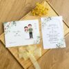 Thiệp Cưới Thiết Kế Chibi Công An - TK41