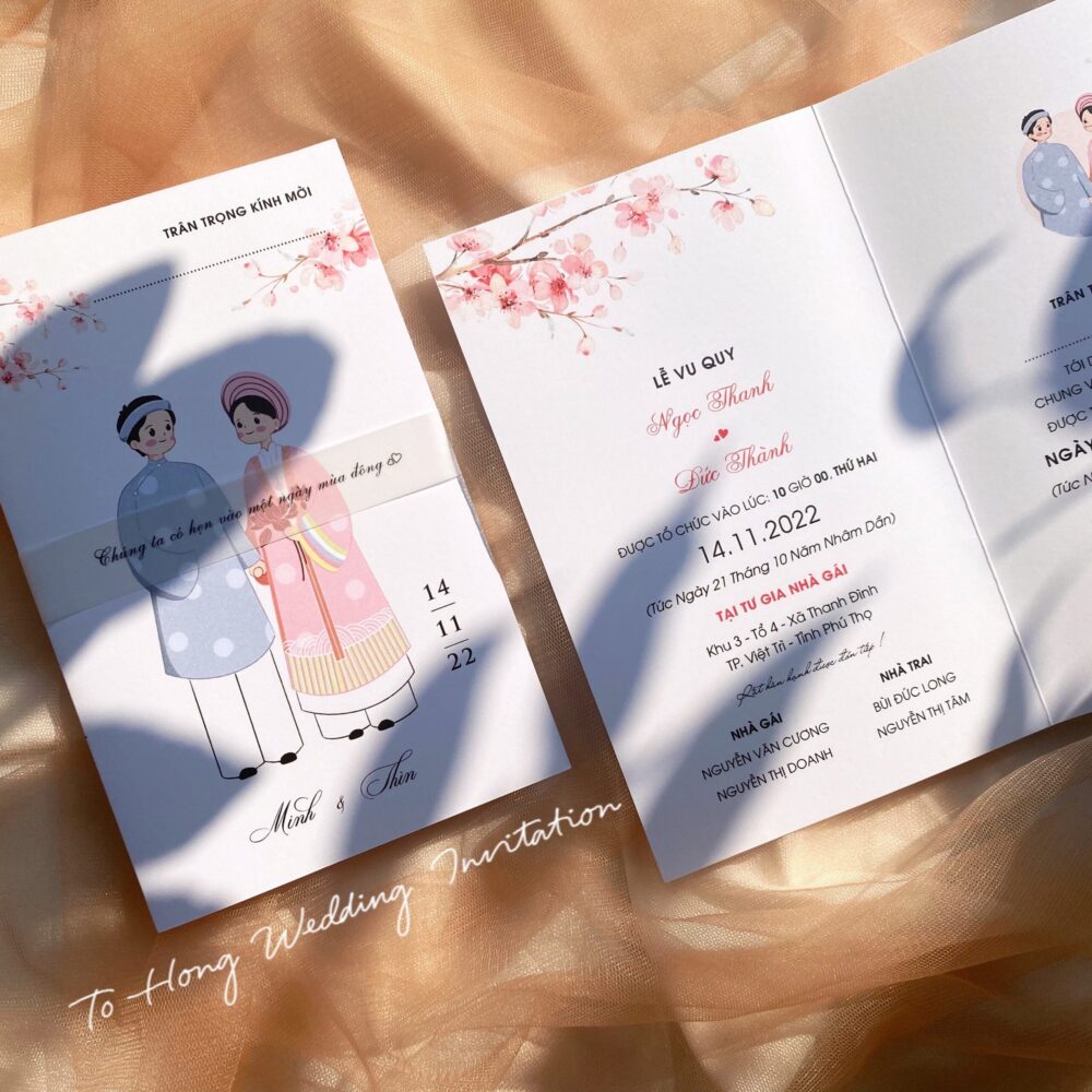Thiệp Cưới Hoạt Họa Chibi TK50